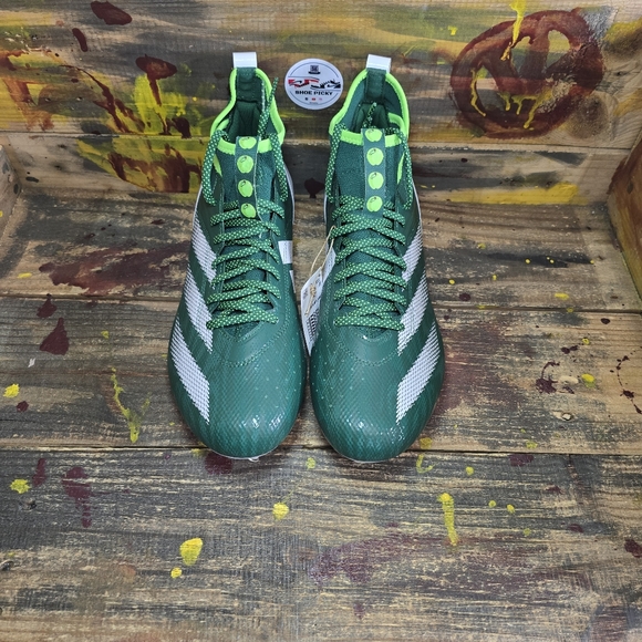 Men adidas adizero impact football cleats Green Apple size 12 if2458 Rare new‎ - Picture 2 of 8